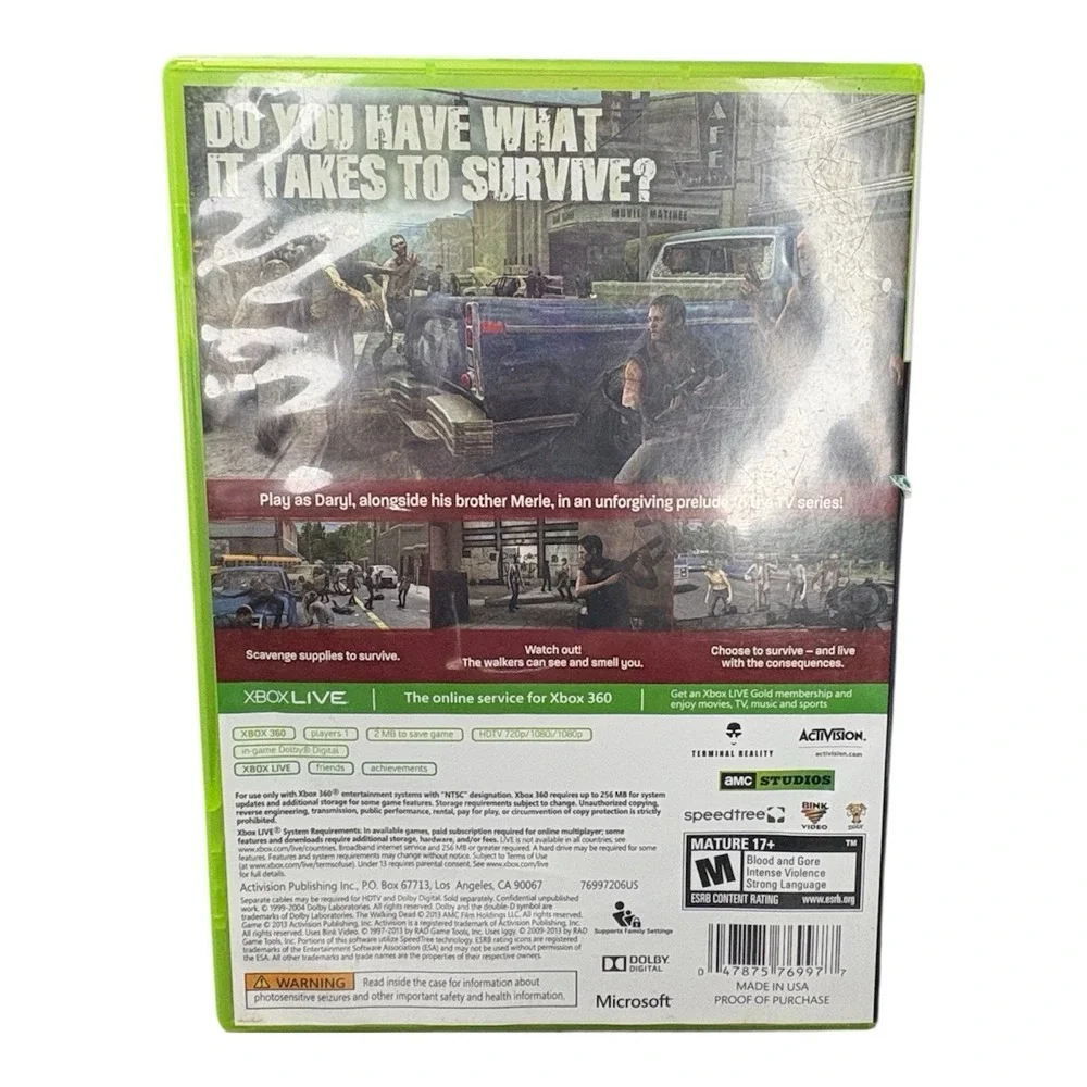 The Walking Dead Survival Instinct Video Game Xbox 360‎